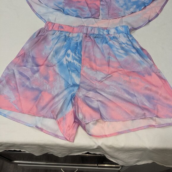 GOOD TIME USA Pastel Colors Pajama Top and Shorts Set Style 26289-S-XL NWT - Picture 2 of 8